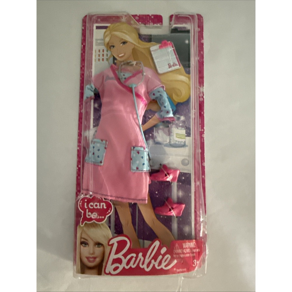 NIB MATTEL BARBIE "I CAN BE " FASHIONS NURSE OUTFIT & ACCESSORIES from 2012